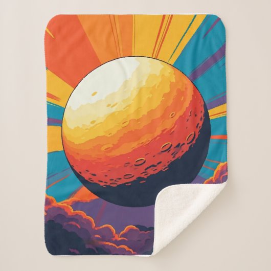 Celestial Sunset Sherpa Blanket Sherpa Deken (Voorkant)