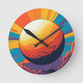 Celestial Sunset Wall Clock Ronde Klok