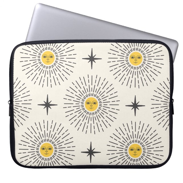 Celestial Sunshine  Pattern Laptop Sleeve (Voorkant)