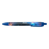 Celestial Swirling Stars Custom Name Script Zwarte Inkt Pen (Bodem)