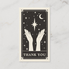 Celestial Tarot bedankt je klein Visitekaartje