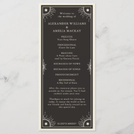 Celestial Tarot Boho star trouwceremonie Programma