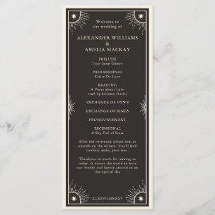 Celestial Tarot Boho star trouwceremonie Programma