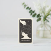Celestial Tarot Bridal Black Visitekaartje (Staand voorkant)