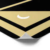 Celestial Tarot Gold Black Wedding Seating Chart F Poster (Hoek)