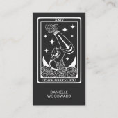 Celestial Tarot Kapsalon Houtskoolgrijs Visitekaartje (Voorkant)