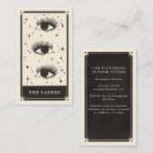 Celestial Tarot Lashes Black Visitekaartje (Voorkant / Achterkant)