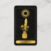 Celestial Tarot Logo Black Gold Writer Author Visitekaartje (Voorkant)