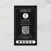 Celestial Tarot Logo Kapper Zwart Wit Visitekaartje (Achterkant)