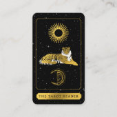 Celestial Tarot Reader Gold Tiger Energy Healer Visitekaartje (Voorkant)