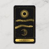 Celestial Tarot Reader Gouden Slangen Psychisch Visitekaartje (Voorkant)