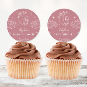 Celestial Tarot Roos Baby shower Stickers