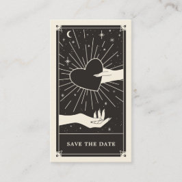 Celestial Tarot Wedding Save the Date Card Visitekaartje