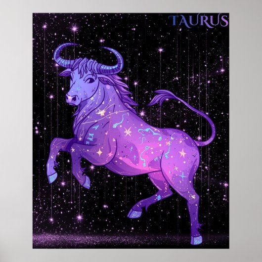 Celestial Taurus – Astrology Art Poster (Voorkant)