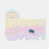 Celestial Taurus Watercolor | 1st Birthday Bedankdoosjes (Uitgevouwen)