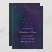 Celestial Thmed Baby shower Kaart (Voorkant / Achterkant)