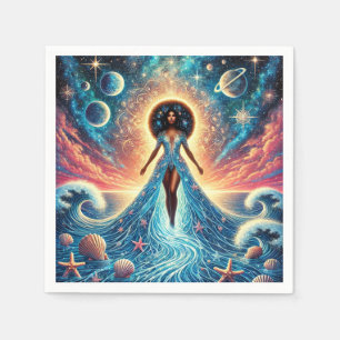 Celestial Tide: Godin van de oceaan en sterren Servet