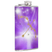 Celestial Traveler: Golden Sagittarius Heupfles (Rechts)