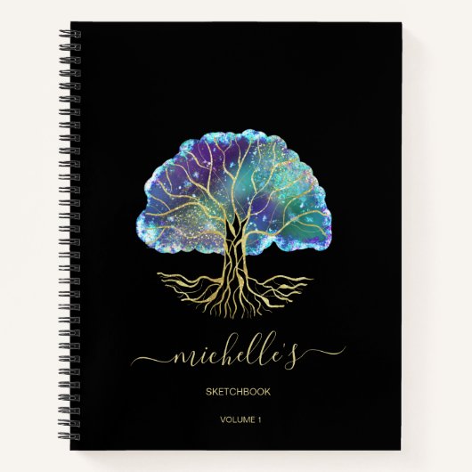 Celestial Tree of Life Sketchbook Notitieboek (Voorkant)
