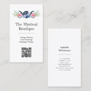 Celestial Triple Moon Godin Metafysical QR Code Visitekaartje