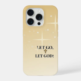 Celestial Trust Let Go Let God Cross iPhone 15 Pro Hoesje