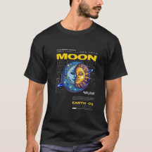 Celestial Twin Sun en Moon T-shirt Design
