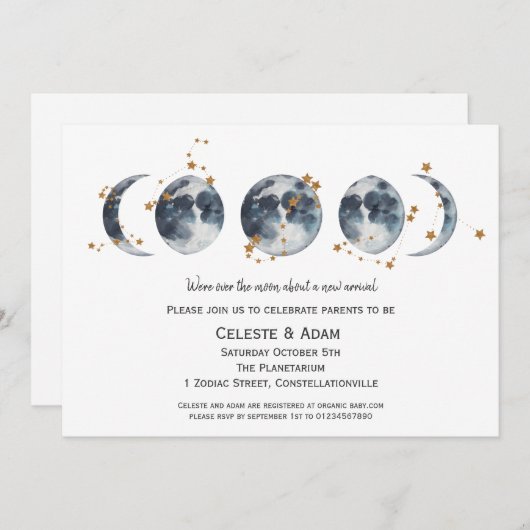 Celestial Uitnodiging (Voorkant / Achterkant)