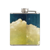 Celestial Uitzicht Stars Monogram Whiskey Flask Heupfles (Achterkant)