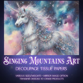 Celestial Unicorn Fairytale Craft Decoupage  Tissuepapier