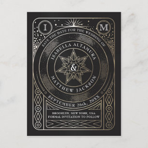Celestial Union Wedding Save the Date Briefkaart