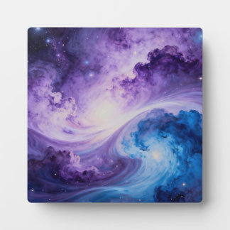 Celestial Vortex: Indigo and Amethyst Fotoplaat