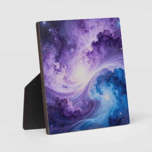 Celestial Vortex: Indigo and Amethyst Fotoplaat (Voorkant)