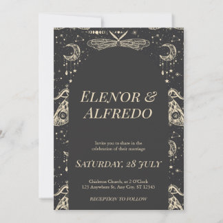 Celestial Wedding Invite Kaart