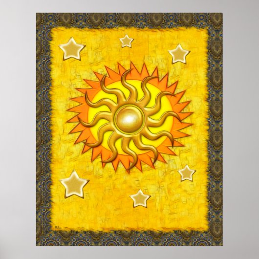Celestial Whimsey Sun Poster (Voorkant)