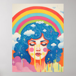 Celestial Whispers: de ruimtharige muze Poster