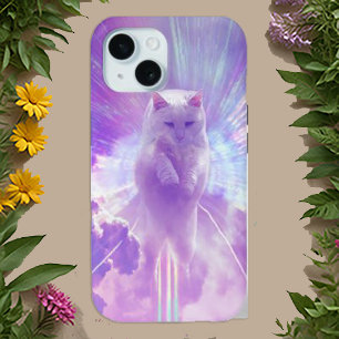 Celestial White Cat – Dromerige en levendige kunst