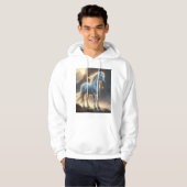 Celestial White Horse Fantasy Art T-shirt 🌄✨ (Voorkant volledig)