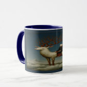 Celestial White Stag Surreal Art Mug (Devant gauche)