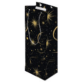 Celestial Wine Gift Bag Wijn Cadeautas (Achterkant Gekanteld)
