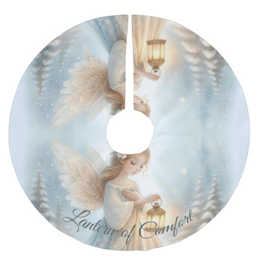Celestial Winter Angel Lantern of Comfort Kerstboom Rok (Voorkant)