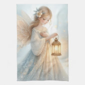 Celestial Winter Angel Lantern of Comfort Theedoek (Verticaal)