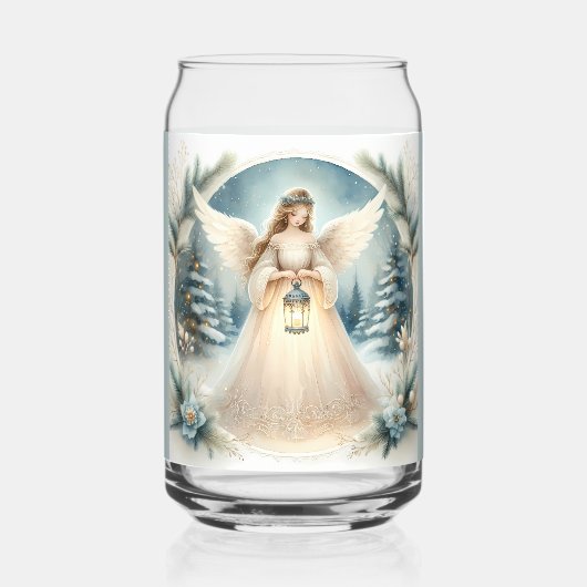 Celestial Winter Angel Lantern of Hope Blikvorm Glas (Voorkant)