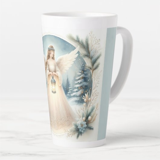 Celestial Winter Angel Lantern of Hope Latte Mok (Rechterhoek)