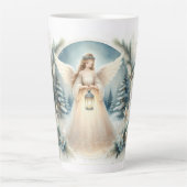 Celestial Winter Angel Lantern of Hope Latte Mok (Voorkant)