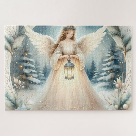 Celestial Winter Angel Lantern of Hope Legpuzzel (Horizontaal)