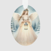 Celestial Winter Angel Lantern of Hope Ornament (voorkant)
