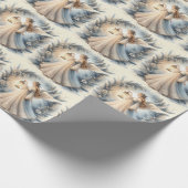 Celestial Winter Angel Lantern of Peace Cadeaupapier (Hoek)