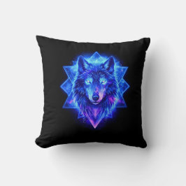 Celestial Wolf • Cosmic Energy Guardian  Pillow Kussen
