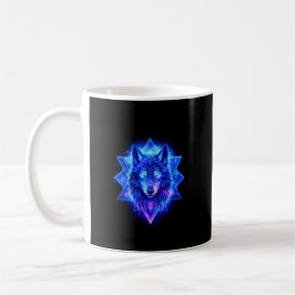 Celestial Wolf • Cosmic Energy Guardian Throw Mug Koffiemok
