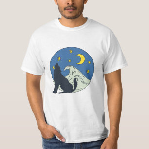 Celestial Wolf Mystical Art T-Shirt
